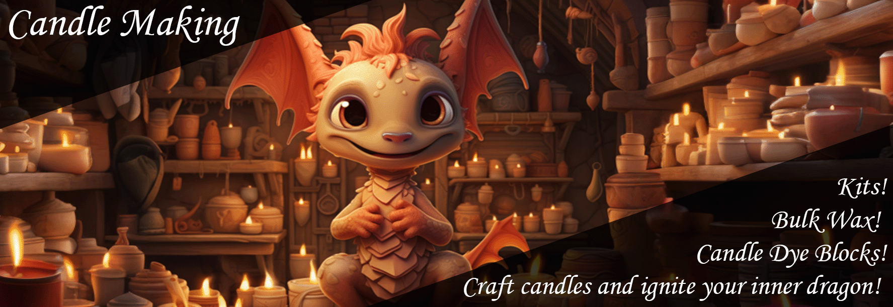 Candle Making - Kits! Bulk Wax! Candle Dye Blocks! Craft candles and ignite your inner dragon! 